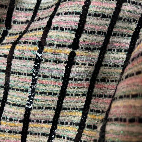 Vtg Noviello-Bloom Suits Ladies Sequin Turquoise Silk Jacket Size 12 NWT - Picture 3 of 5